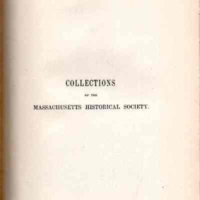Massachusetts Historical Society Collections