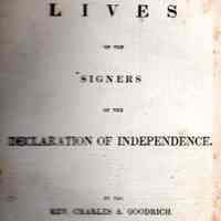 Lives of the Signers of the Declaration of Independence.