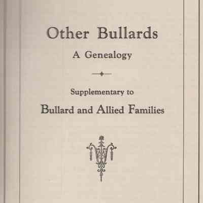 Other Bullards: A Genealogy