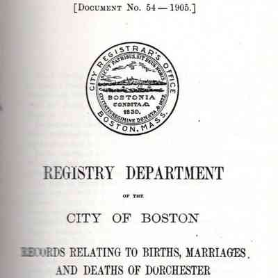 Vital Records of Dorchester from 1826 to 1849