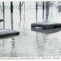 1936 Flood Automobioes Submerged at Orange, MA