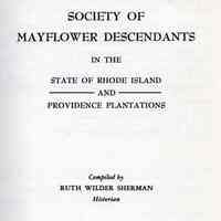 Lineages of the Society of Mayflower Descendants in the state of Rhode Island and Providence Plantations