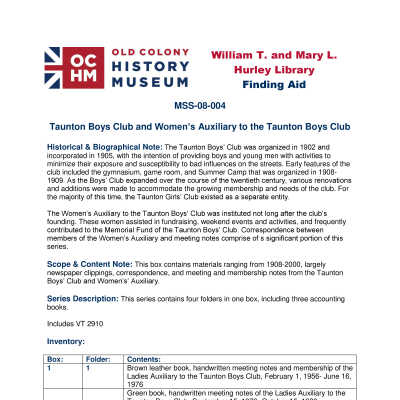 Taunton Boys Club and Women's Auxiliary