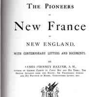 The pioneers of New France in New England