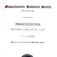 Proceedings of the Massachusetts Historical Society