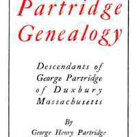 Partridge genealogy: descendants of George Partridge of Duxbury, Massachusetts