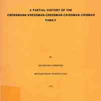 A partial history of the Crossman-Kressman-Cressman-Crissman-Crisman family