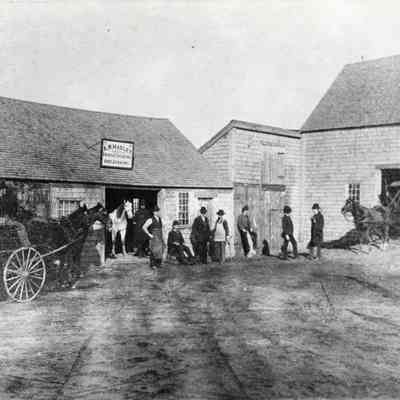 Taunton - Tremont Street - Arthur Hadley's Blacksmith Shop - 1895