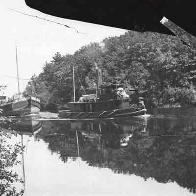 Taunton River - Tug Joseph P White and Barge Vespis Transporting Coal at Weir Village