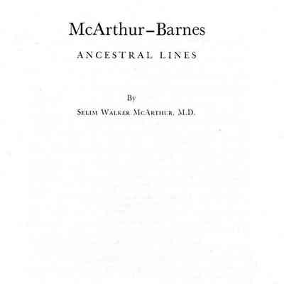 McArthur-Barnes Ancestral Lines