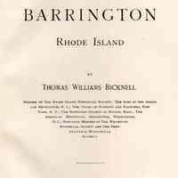 A History of Barrington, Rhode Island