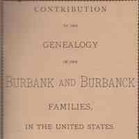 Contribution to the genealogy of the Burbank and Burbanek families in the United States