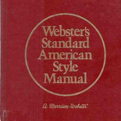 Webster's Standard American Style Manual