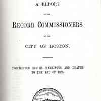 Dorchester births, marriages, and deaths to the end of 1825