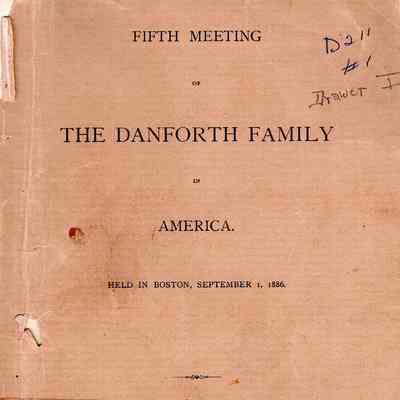 Report of the Fifth Meeting of the Danforth Family in America