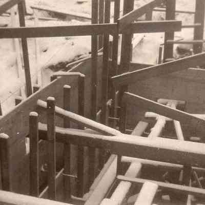 Cohannet School - Construction of boiler room - 1926
