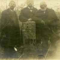 Dighton - Boundry marker with surveyors