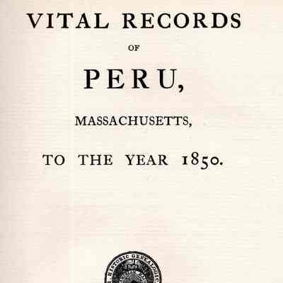 Vital Records of Peru, Massachusetts, to the Year 1850