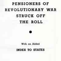 Pensioners of the Revolutionary War struck off the roll