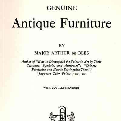 Genuine Antique Furniture, with 200 illustrations
