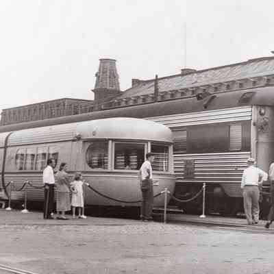 Railroads - Cape Codder Train in Station