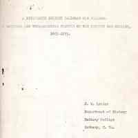 A Nineteenth Century Railroad Car Builder: A Business and Technological History of the Taunton Car Company, 1869 - 1873.