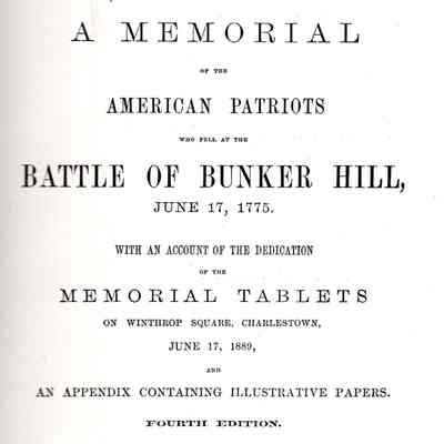 A memorial of the American patriots who fell at the battle of Bunker hill, June 17, 1775.