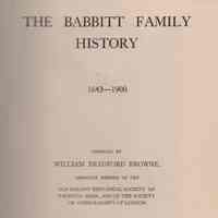 The Babbitt family history: 1643-1900