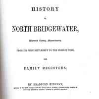 History of North Bridgewater, Plymouth County, with Family Registers