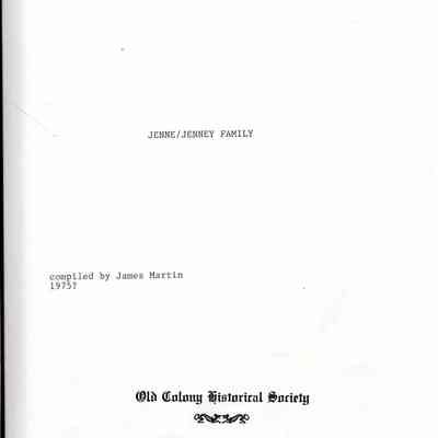 Jenne/Jenney Family Genealogy