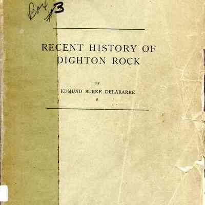 Recent history of Dighton Rock