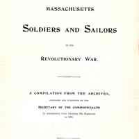 Massachusetts Soldiers and Sailors of the Revolutionary War