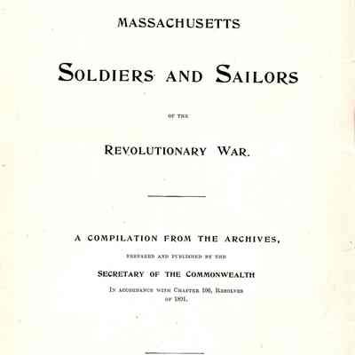 Massachusetts Soldiers and Sailors of the Revolutionary War