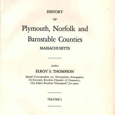 History of Plymouth, Norfolk and Barnstable Counties, Massachusetts