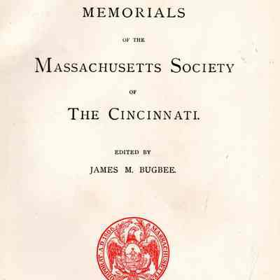 Memorials of the Massachusetts Society of the Cincinnati