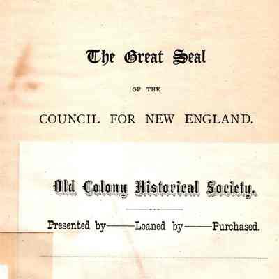 The Great Seal of the Council for New England.