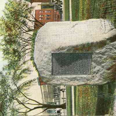 Memorial Boulder on the Taunton Green, Taunton, MA