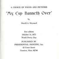 "My cup runneth over"; A choice of poems and pictures