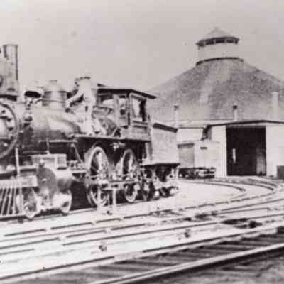 Railroads - Old Colony Railroad Roundhouse - 1896