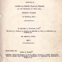 Ancestry of Richard and Frances (Dighton) Williams and the prosperity of their son Nathaniel Williams of Taunton, Massachusetts