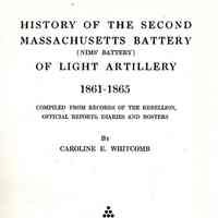 History of the Second Massachusetts Battery (Nim