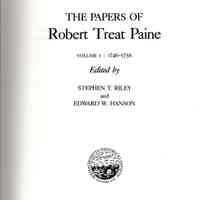 The Papers of Robert Treat Paine