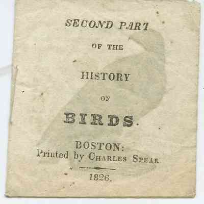 Second Part of the History of Birds (Booklet)