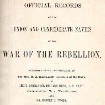 Official Records Of The Union And Confederate Navies In The War Of The Rebellion