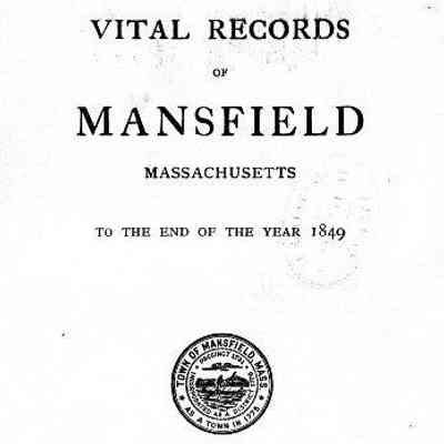 Vital Records of Mansfield, Massachusetts