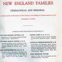 New England families; genealogical and memorial; a record of the achievements of her people in the making of commonwealths and the founding of a nation; comp. under the editorial supervision of William Richard Cutter