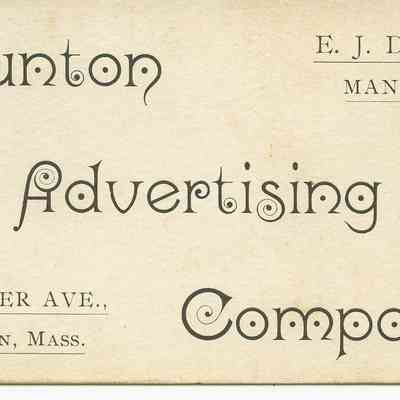 E.J. Deaves, Taunton Advertising Company