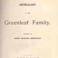 A genealogy of the Greenleaf family