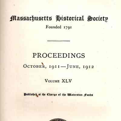 Proceedings of the Massachusetts Historical Society