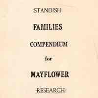 The Standish families compendium for Mayflower research